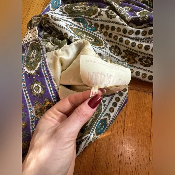 70s Vintage Dollyrockers Victorian Revival Maxi Dress - Picture 4 of 9